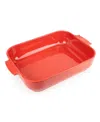 Peugeot Appolia Rectangular Ceramic Baking Dish, 13" X 11" In Red