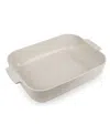 Peugeot Appolia Rectangular Ceramic Baking Dish, 13" X 11" In Gray