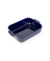Peugeot Appolia Rectangular Ceramic Baking Dish, 8" X 6" In Blue