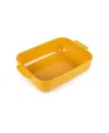 Peugeot Appolia Rectangular Ceramic Baking Dish, 8" X 6" In Yellow