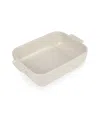 Peugeot Appolia Rectangular Ceramic Baking Dish, 8" X 6" In Sand