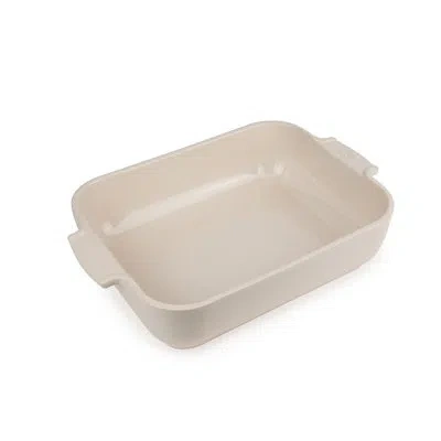 Peugeot Appolia Rectangular Ceramic Baking Dish In Ecru