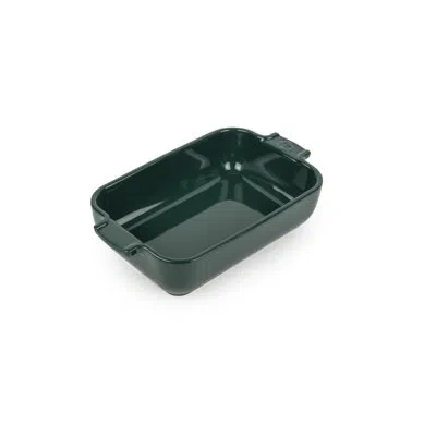 Peugeot Appolia Rectangular Ceramic Baking Dish In Forest Green
