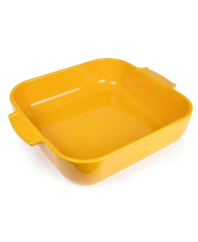 Peugeot Appolia Square 11.5" Ceramic Baking Dish In Orange