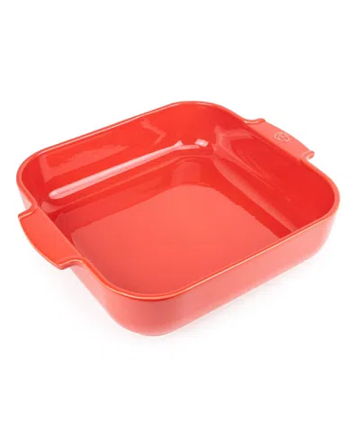 Peugeot Appolia Square 11.5" Ceramic Baking Dish In Red