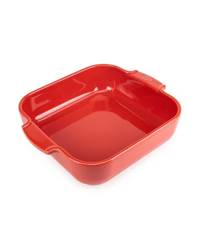 Peugeot Appolia Square 9" Ceramic Baking Dish In Red