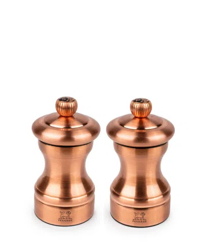 Peugeot Bistro 4" Pepper Salt Mill Set In Brown