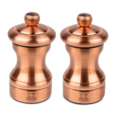 Peugeot Bistro Chef Duo Salt & Pepper Set, Copper, 4 In Brown