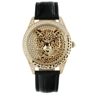 Peugeot Coutoure Leopard Leather Strap Watch- 40mm In Gold