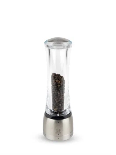 Peugeot Daman Acrylic Pepper Mill, 8" In Clear/silver