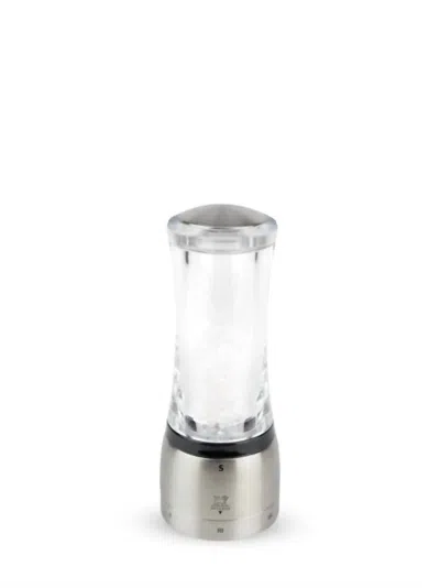 Peugeot Daman Acrylic Salt Mill, 8" In Clear/silver