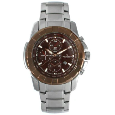 Peugeot Decorative Chrono Sub-dials Calendar Sports Watch In Silver