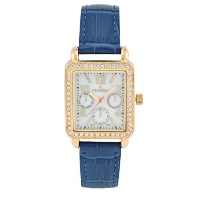 Peugeot European Crystal Square Tank Watch- 35x30mm In Multi