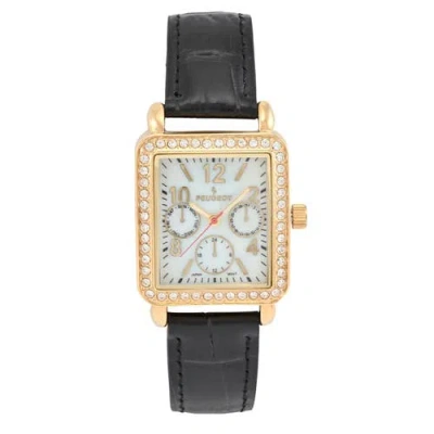 Peugeot European Crystal Square Tank Watch- 35x30mm In Multi