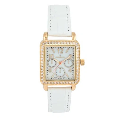 Peugeot European Crystal Square Tank Watch- 35x30mm In Multi