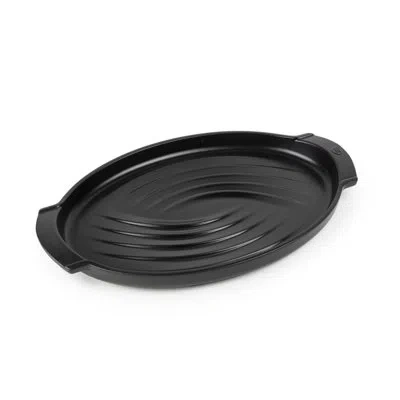 Peugeot Grill To Table 16" Oval Ceramic Fish Grill Dish In Black
