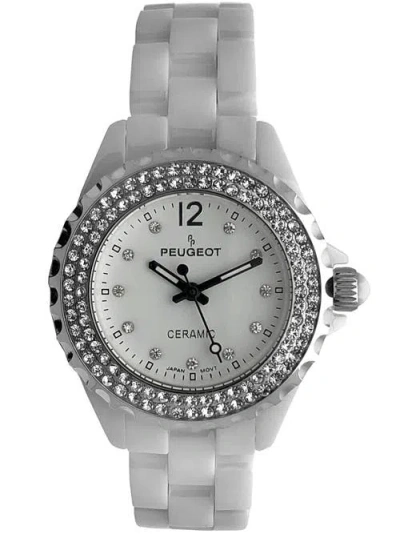 Peugeot Luxury Genuine Ceramic Crystal Watch In Metallic