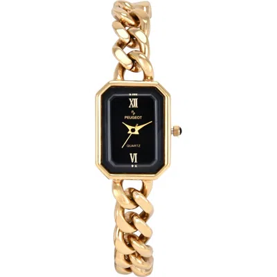 Peugeot Luxury Rectangular Link Braceket Watch- 25x20mm In White