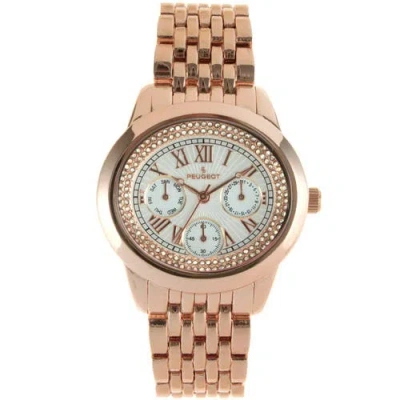 Peugeot Multi Function Round Bracelet Watch- 40mm In Purple