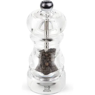 Peugeot Nancy Pepper Mill Acrylic, 4.75-inch, Clear In White