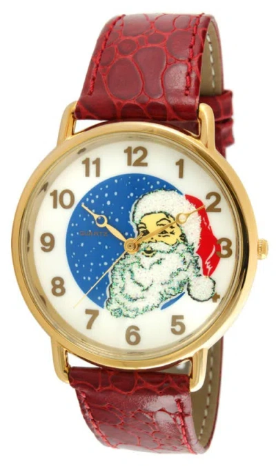 Peugeot Novelty Santa Claus Christmas Watch- 40mm In Red