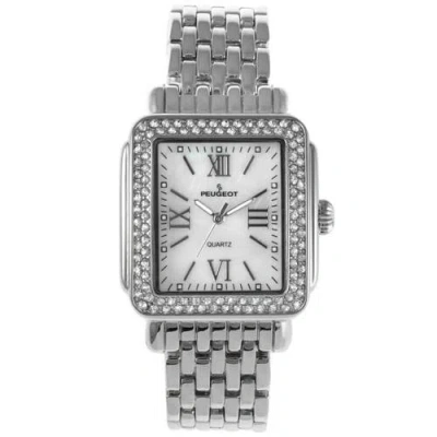 Peugeot Panther Square Tank Bracelet Watch- 36x30mm In Silver