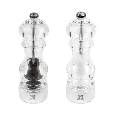Peugeot Paris Nancy Duo Salt And Pepper Set Acrylic, 7 In Transparent