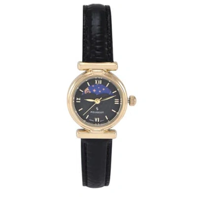 Peugeot Petite Sun Moon Glossy Leather Watch- 25mm In Pattern