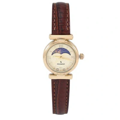 Peugeot Petite Sun Moon Glossy Leather Watch- 25mm In Purple