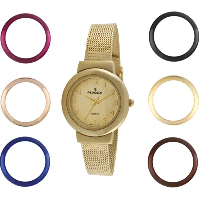 Peugeot Seven Interchangeable Bezel Watch Gift Set- 25mm In White
