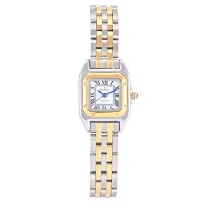 Peugeot Sleek Panther Square Bracelet Watch- 20x22mm In Two-tone