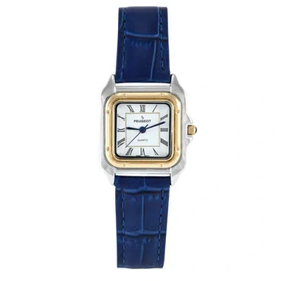 Peugeot Slim Leather Tank Watch- 36mm In Multi