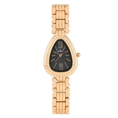 Peugeot Snakehead Bracelet Watch Pyramid Studded Bezel- 25mm In Gold-black
