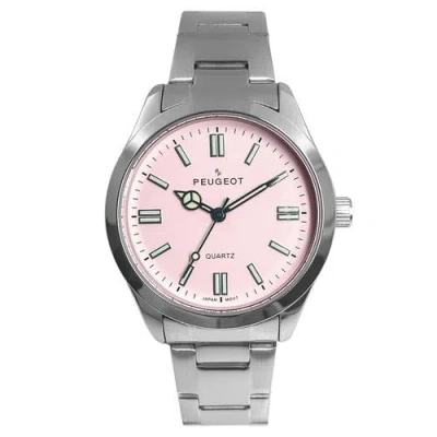 Peugeot Sport Stainless Steel Bracelet Watch- 36mm In Pink