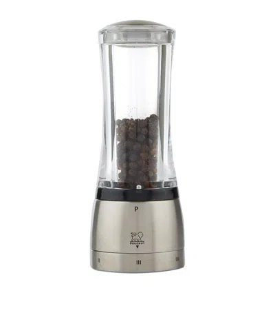 Peugeot Stainless Steel And Acrylic Daman U'select Pepper Mill In Clear