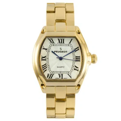 Peugeot Status Roman Numeral Barrel Bracelet Watch- 36x33mm In Gold