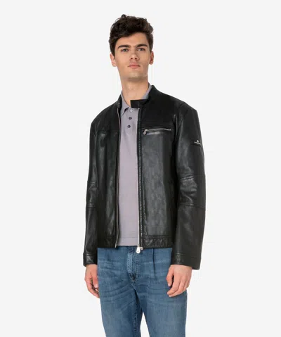 PEUTEREY PEUTEREY - BIKER IN SOFT LEATHER SAGUARO WS 04 215 BL