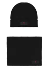 Peuterey Beanie And Scarf Set In Black