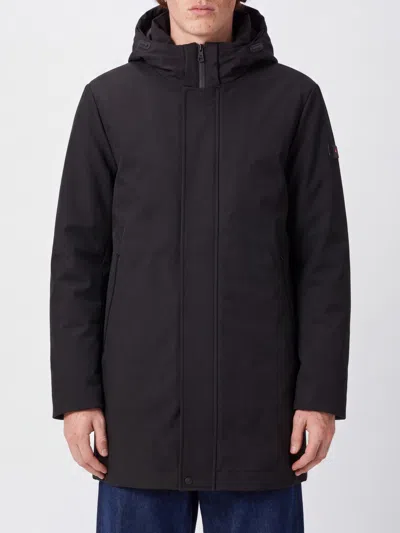 Peuterey Albali Short Hooded Windbreaker Jacket With Primaloft Padding In Black
