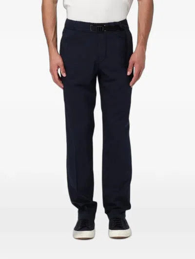 Peuterey Alpen Belted Straight-leg Trousers In Blue