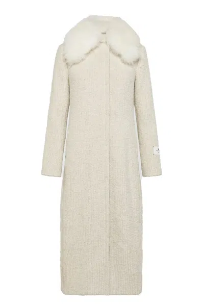 Peuterey Beige Coat With Fur Collar