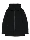 Peuterey Tailored Black Coat With Structured Collar And Minimalist Appeal In Black
