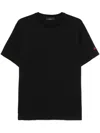 Peuterey Black Stretch Pique T-shirt In Black