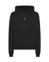 Peuterey Ribbed Knit Hoodie With Polished Finish In Black