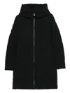 Peuterey Tailored Minimalist Black Parka With Quilted Design In Black