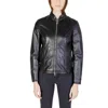 Peuterey Fitted Biker Jacket In Soft Dyed Nappa Leather