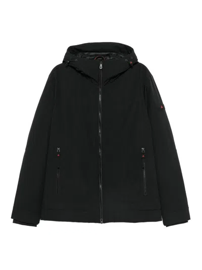 Peuterey Black Loge Puffer Jacket With Pockets