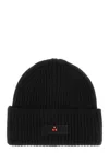Peuterey Midnight Blue Nylon Blend Beanie Hat In Black