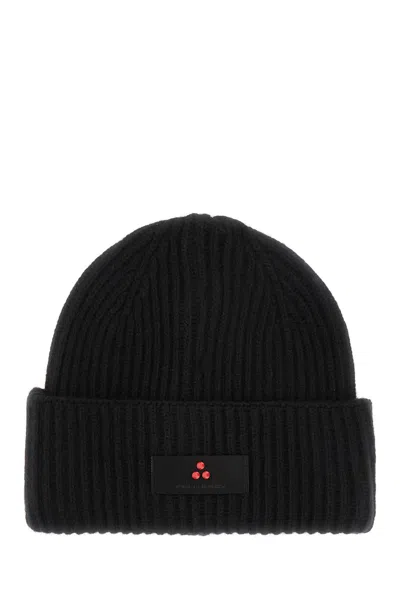 Peuterey Black Nylon Blend Beanie Hat