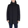 Peuterey Cappotto Tecnico In Tessuto Riciclato Blu Grafite In Black